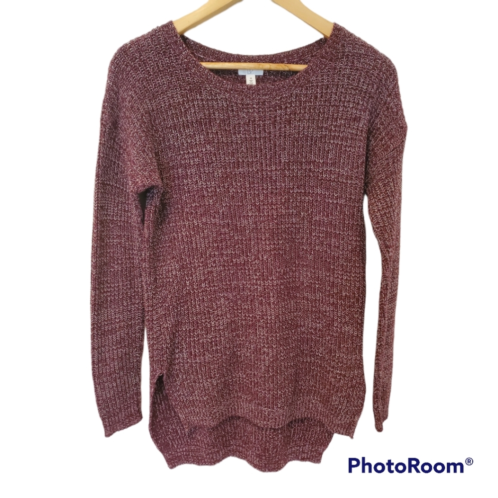 BP Nordstrom Maroon Long Crewneck Sweater size XS